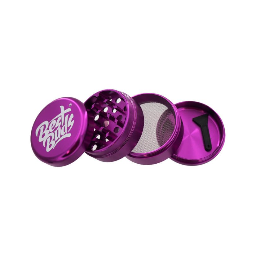 Best Buds Compact Ultra-Light Aluminium Grinder, 4 parts, 50 mm