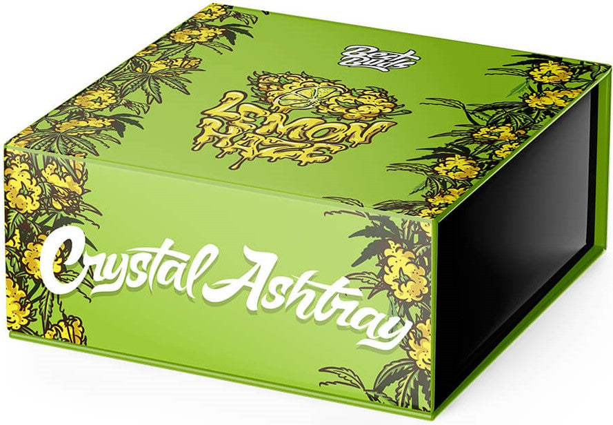 Best Buds Crystal Ashtray with Giftbox, Lemon Haze