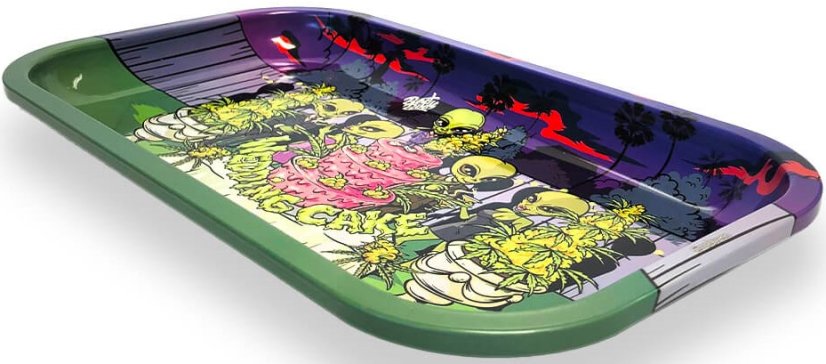 Best Buds Wedding Cake Metal Rolling Tray Long, 16x27 cm