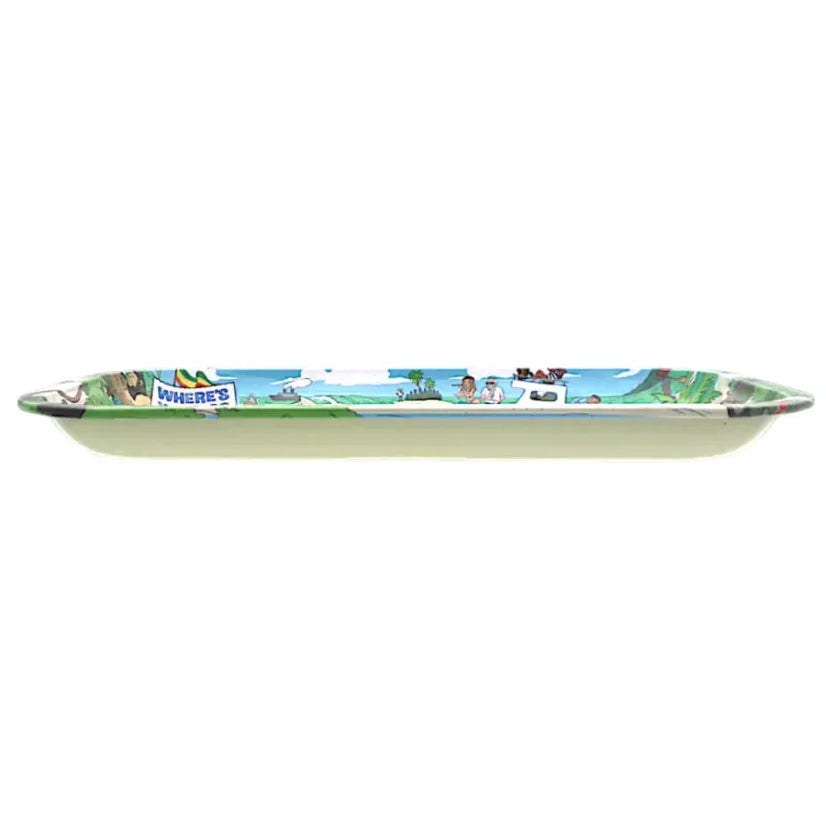 Best Buds Where is Weedo? beach, Metal Rolling Tray Medium, 17x28 cm