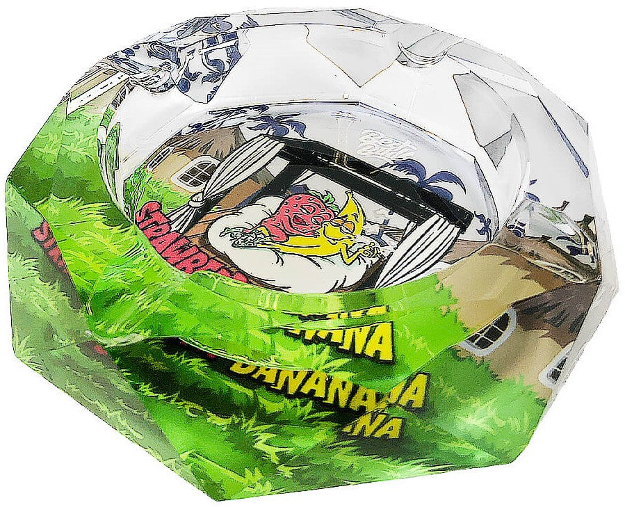 Best Buds Crystal Ashtray with Giftbox, Strawberry Banana