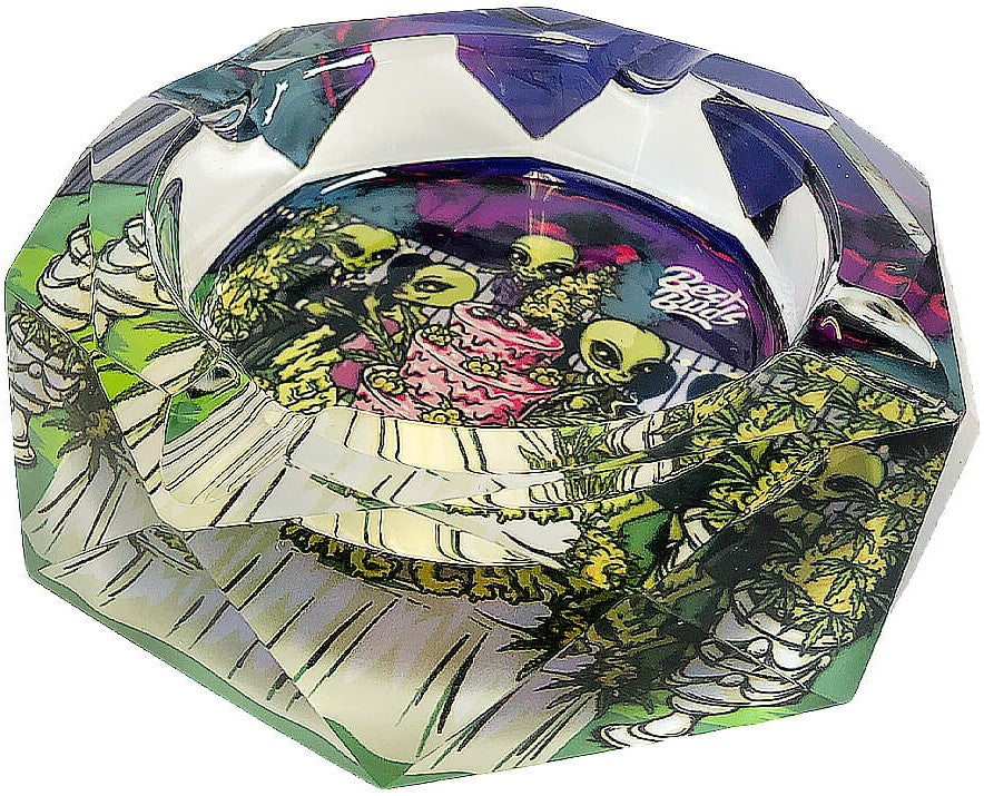 Best Buds Crystal Ashtray with Giftbox, Wedding Cake