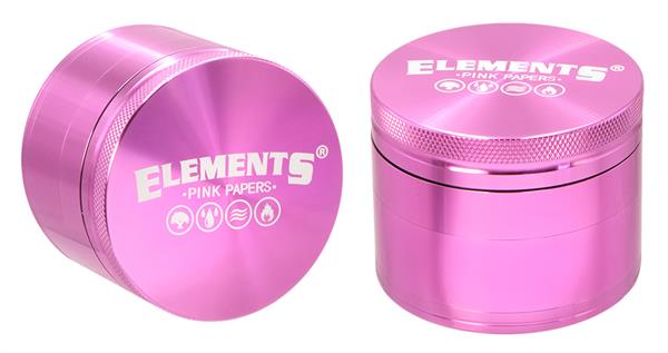 Aluminium Grinder Pollinator, 4-part, ø 60mm, Elements Pink Papers