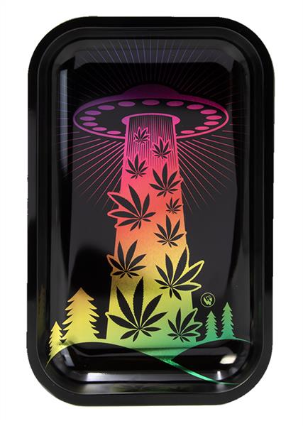 Rolling Tray Dreh-Tablett, Metall, BIG,  420 UFO GRADIENT Metallic