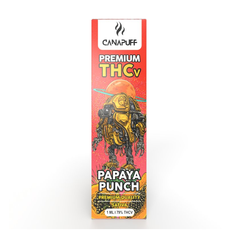 CanaPuff Papaya Punch 79 % THCv - Einweg-Vape-Pen, 1 ml